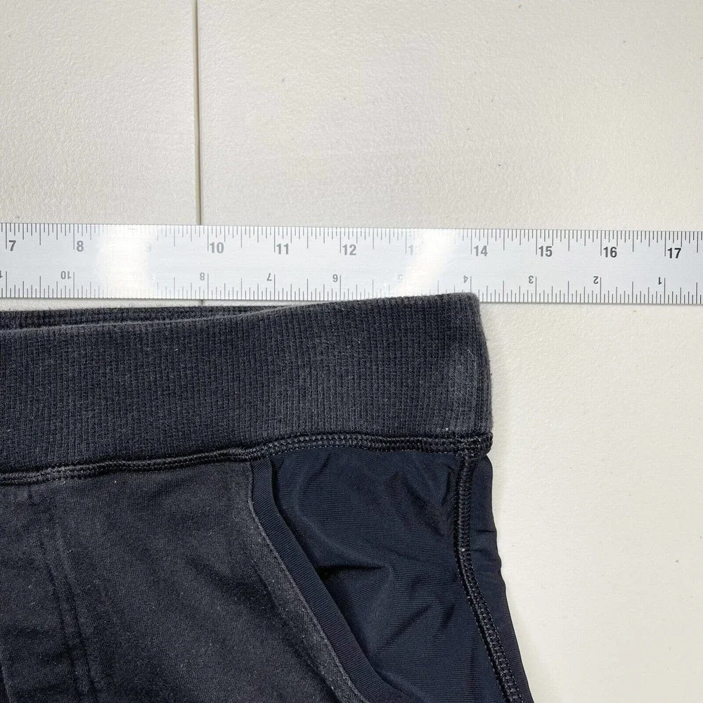 Lululemon Rocket Jogger Yoga Pants Sz 4 Black‎ French Terry Pockets Ankle Zip